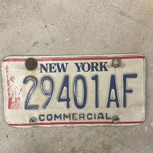 New York Vtg Commercial License Plate
